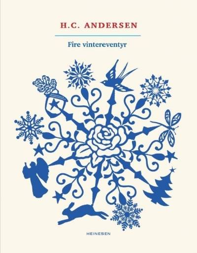 Bokomslaget til "Piken med svovelstikkene" i "Fire vintereventyr" av H.C Andersen, utgitt på Heinesen forlag